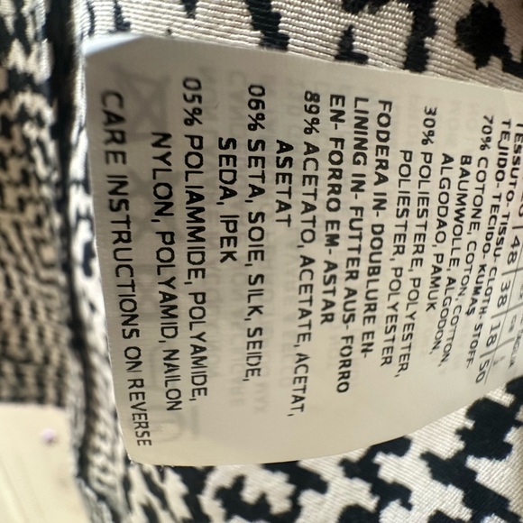 MaxMara Black and White Textured Blazer